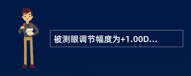 被测眼调节幅度为+1.00D，三焦眼镜中间加光+1.25D，中间光区明视范围为（