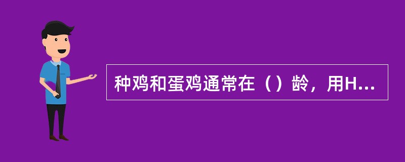 种鸡和蛋鸡通常在（）龄，用H5N1亚型禽流感灭活疫苗进行高致病性禽流感的二免。