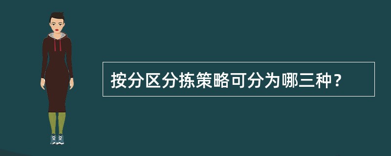 按分区分拣策略可分为哪三种？