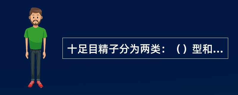 十足目精子分为两类：（）型和（）型。