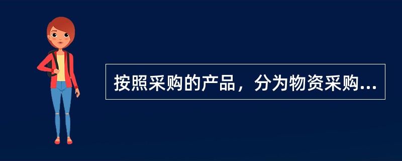 按照采购的产品，分为物资采购、（）和工程采购。