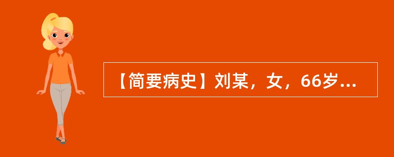 【简要病史】刘某，女，66岁，喘息、胸闷3年伴心慌时作1月。【答题要求】