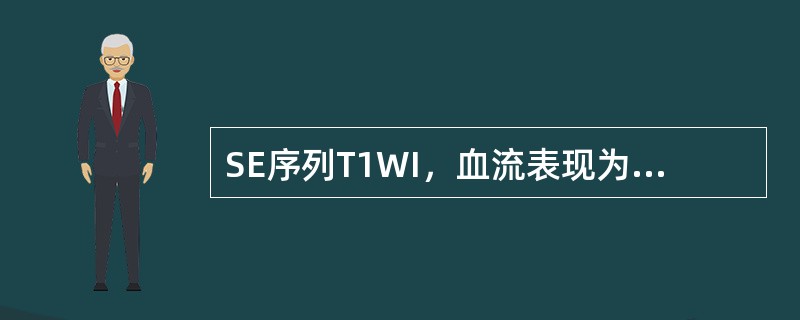 SE序列T1WI，血流表现为低信号，是由于（）