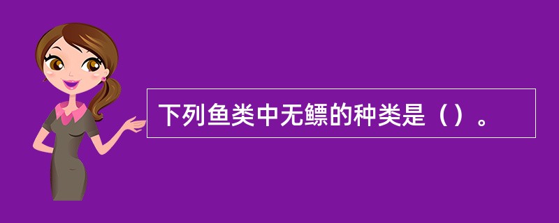 下列鱼类中无鳔的种类是（）。