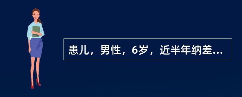 患儿，男性，6岁，近半年纳差、乏力，双手抖动。查体：步态欠佳，双手震颤，角膜K-