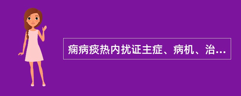 痫病痰热内扰证主症、病机、治法、方药。