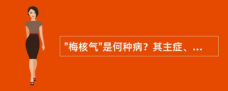 "梅核气"是何种病？其主症、治法、代表方剂是什么？