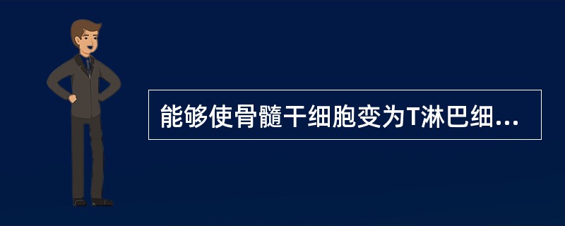 能够使骨髓干细胞变为T淋巴细胞的器官是（）.