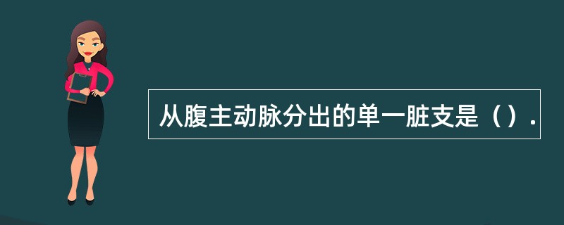从腹主动脉分出的单一脏支是（）.