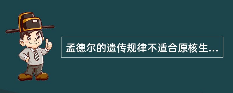 孟德尔的遗传规律不适合原核生物，其原因是（）