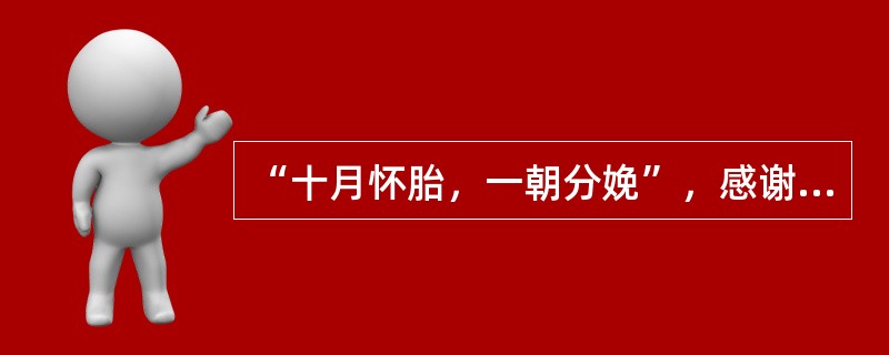 “十月怀胎，一朝分娩”，感谢母亲给予我们生命。母亲在怀孕期间，身体负担明显加重。