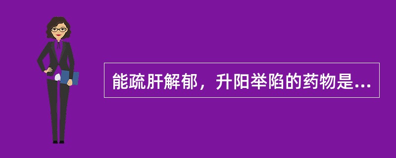 能疏肝解郁，升阳举陷的药物是（）