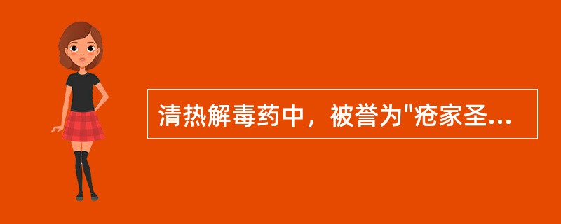 清热解毒药中，被誉为"疮家圣药"的药物是（）