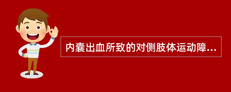 内囊出血所致的对侧肢体运动障碍（偏瘫），主要是损伤了（）。