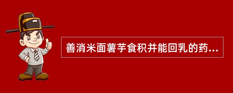 善消米面薯芋食积并能回乳的药物是（）