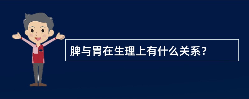 脾与胃在生理上有什么关系？