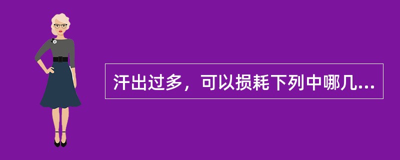 汗出过多，可以损耗下列中哪几项（）