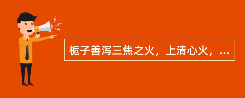 栀子善泻三焦之火，上清心火，中泻胃火，下泻肾火。