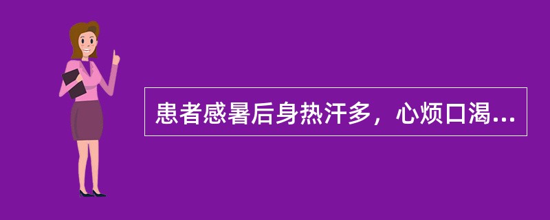 患者感暑后身热汗多，心烦口渴，体倦少气，精神不振，小便短赤，脉虚数。治宜（）