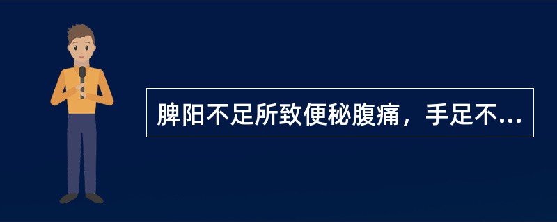 脾阳不足所致便秘腹痛，手足不温，脉沉弦者，治宜用（）