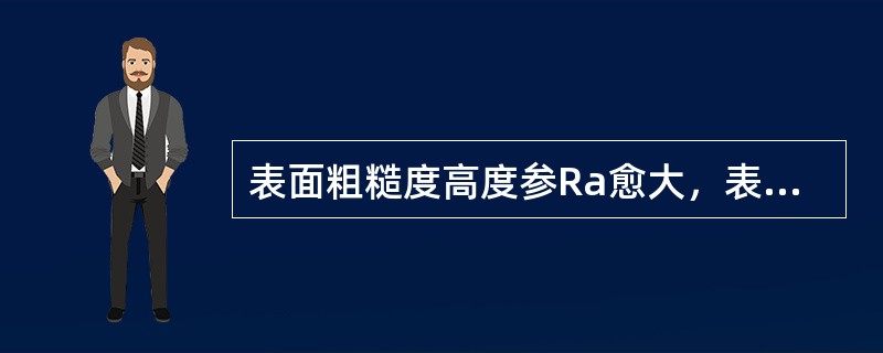 表面粗糙度高度参Ra愈大，表示表面租糙度要求愈高；Ra值愈小，表示表面租糙度要求