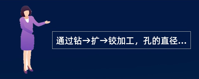 通过钻→扩→铰加工，孔的直径通常能达到的经济精度为（）。