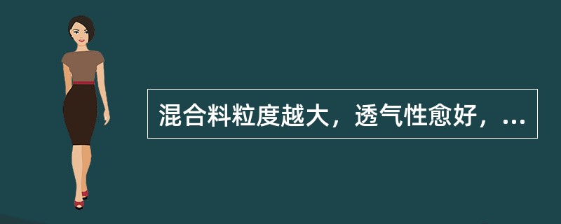 混合料粒度越大，透气性愈好，利于脱硫。（）