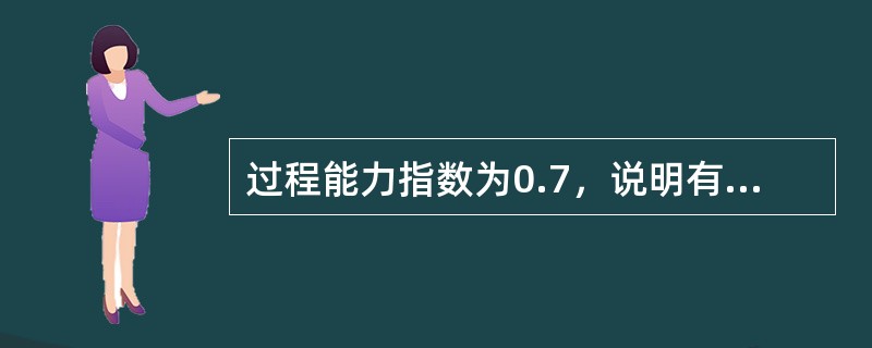 过程能力指数为0.7，说明有把握生产合格产品。