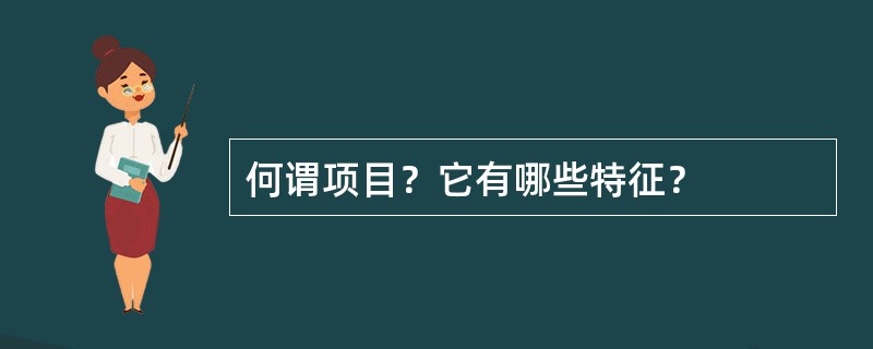 何谓项目？它有哪些特征？