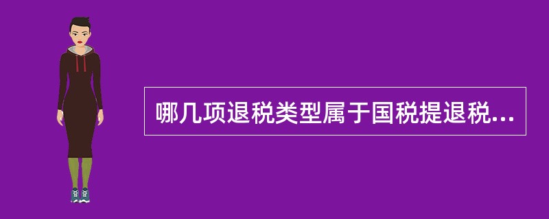 哪几项退税类型属于国税提退税金报表体现的内容。（）
