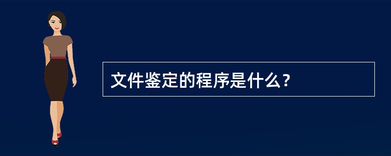 文件鉴定的程序是什么？