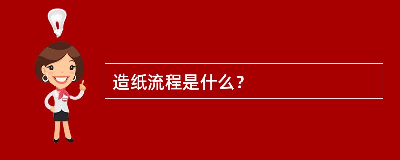 造纸流程是什么？