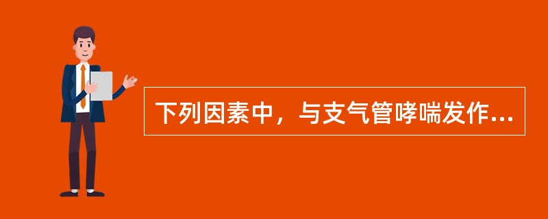 下列因素中，与支气管哮喘发作关系最为密切的是：（）