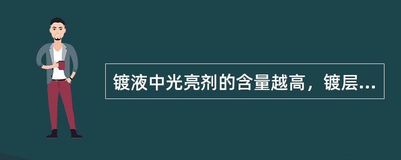 镀液中光亮剂的含量越高，镀层的光亮度就越高。