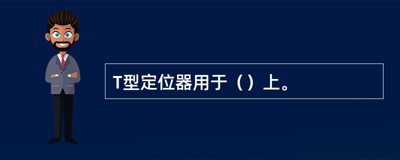 T型定位器用于（）上。