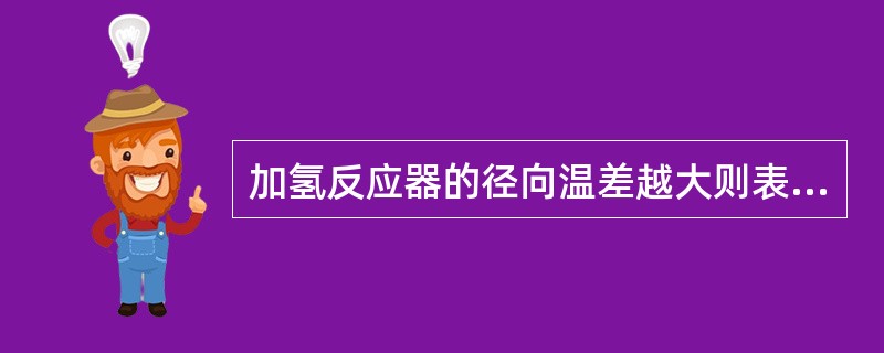 加氢反应器的径向温差越大则表明流体分布均匀性越好。