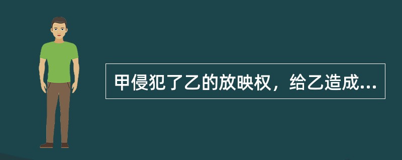 甲侵犯了乙的放映权，给乙造成了很大损失，但具体损失数额难以确定，则（）。