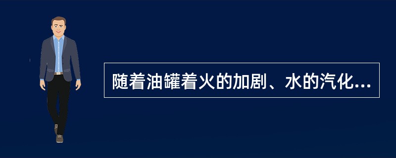 随着油罐着火的加剧、水的汽化，油罐会产生强烈的沸溢，形成（）喷溅。