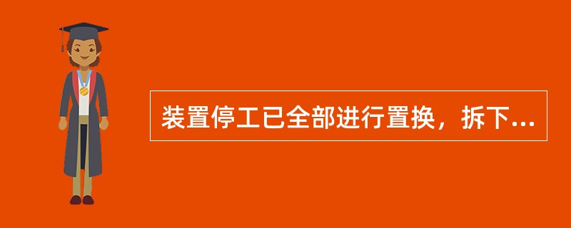 装置停工已全部进行置换，拆下人孔，即可进入炉子检修。