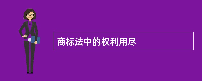 商标法中的权利用尽