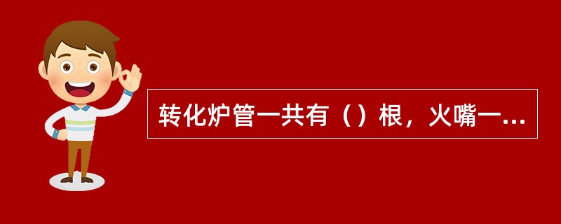 转化炉管一共有（）根，火嘴一共为（）个。