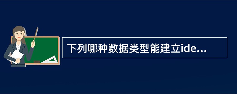 下列哪种数据类型能建立identity列（）