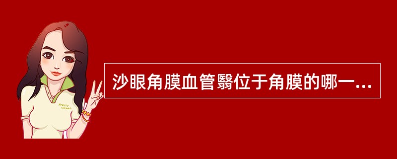 沙眼角膜血管翳位于角膜的哪一层下（）