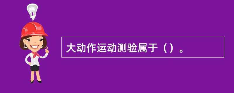 大动作运动测验属于（）。