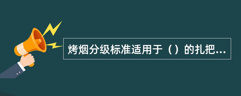 烤烟分级标准适用于（）的扎把烤烟。