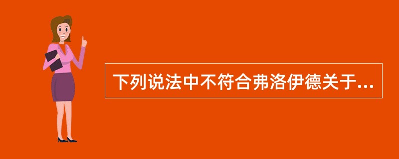 下列说法中不符合弗洛伊德关于“人格结构”的表述的是（）