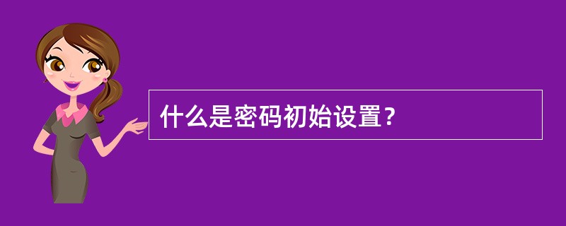 什么是密码初始设置？