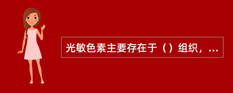 光敏色素主要存在于（）组织，如种子、叶芽和花芽中。