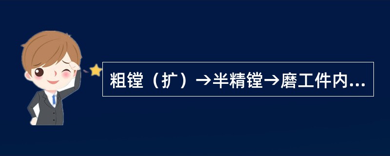 粗镗（扩）→半精镗→磨工件内孔表面的IT值为（）。