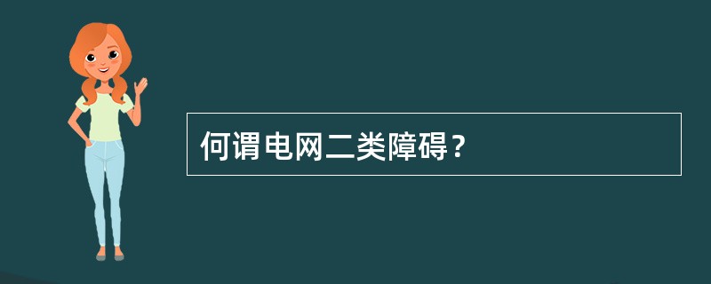 何谓电网二类障碍？